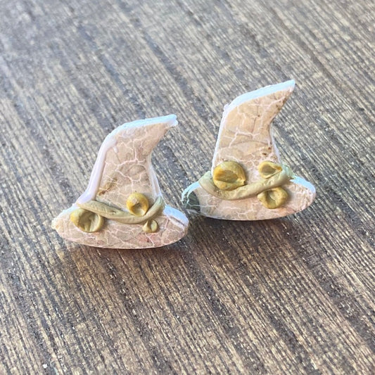 Green Witch Hat Studs