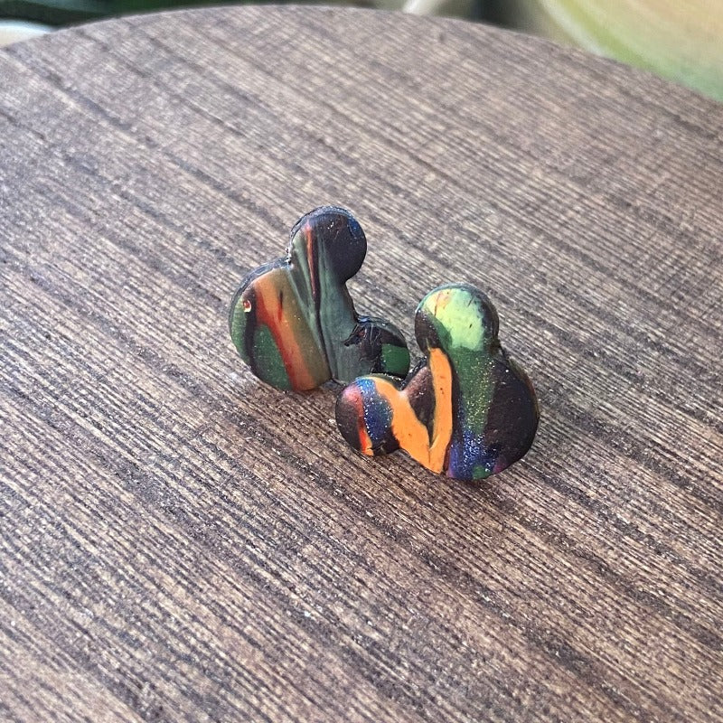 Color Smash Mouse Ear Studs