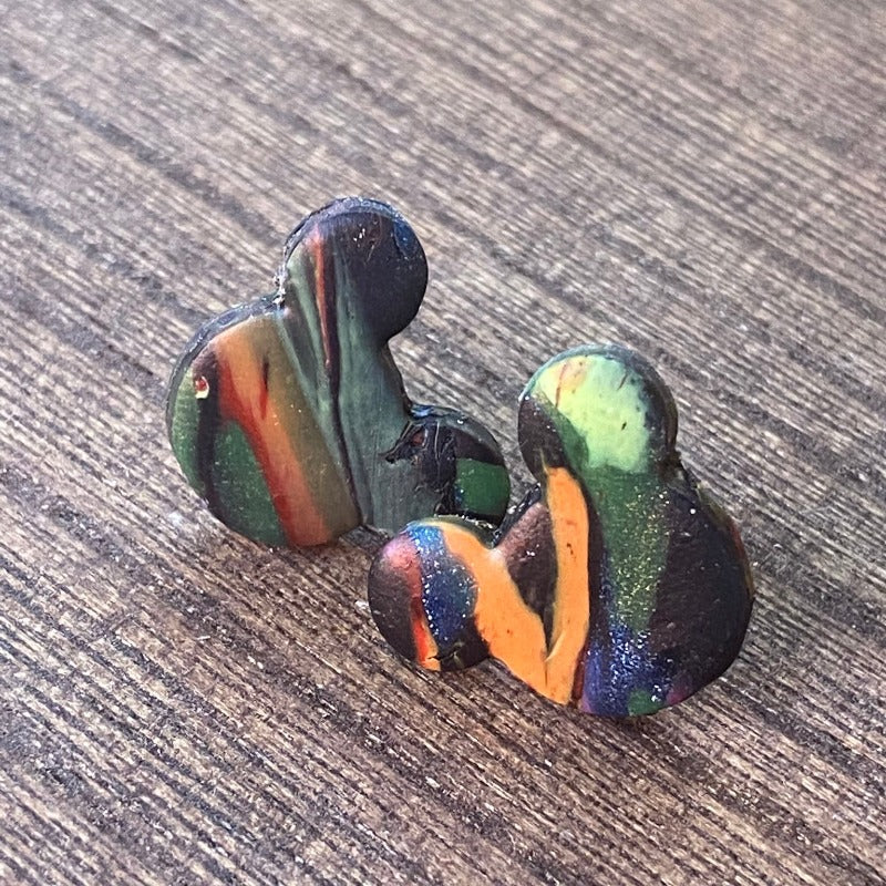 Color Smash Mouse Ear Studs