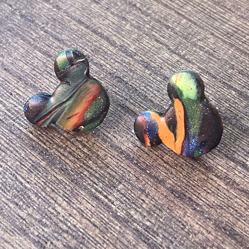 Color Smash Mouse Ear Studs