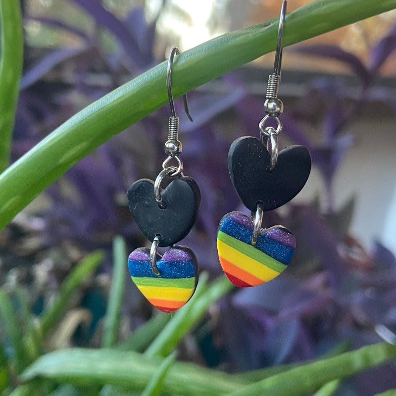 Rainbow Pride Heart Dangle