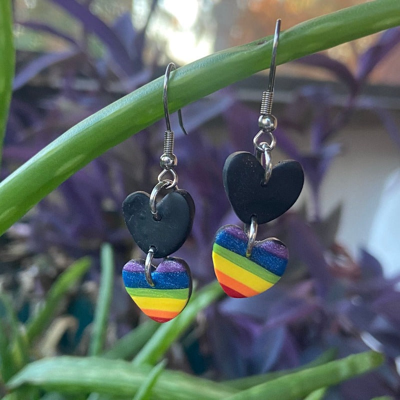 Rainbow Pride Heart Dangle