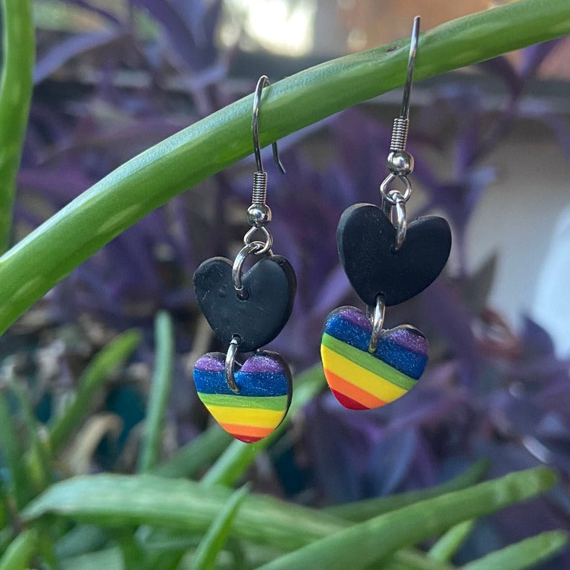 Rainbow Pride Heart Dangle