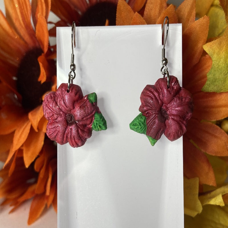 Poinsettia Dangle Earring