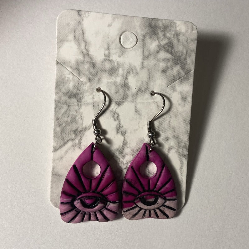 Pink Planchette Earrings