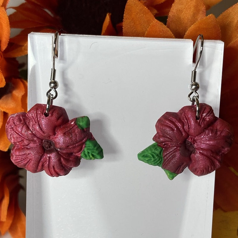 Poinsettia Dangle Earring