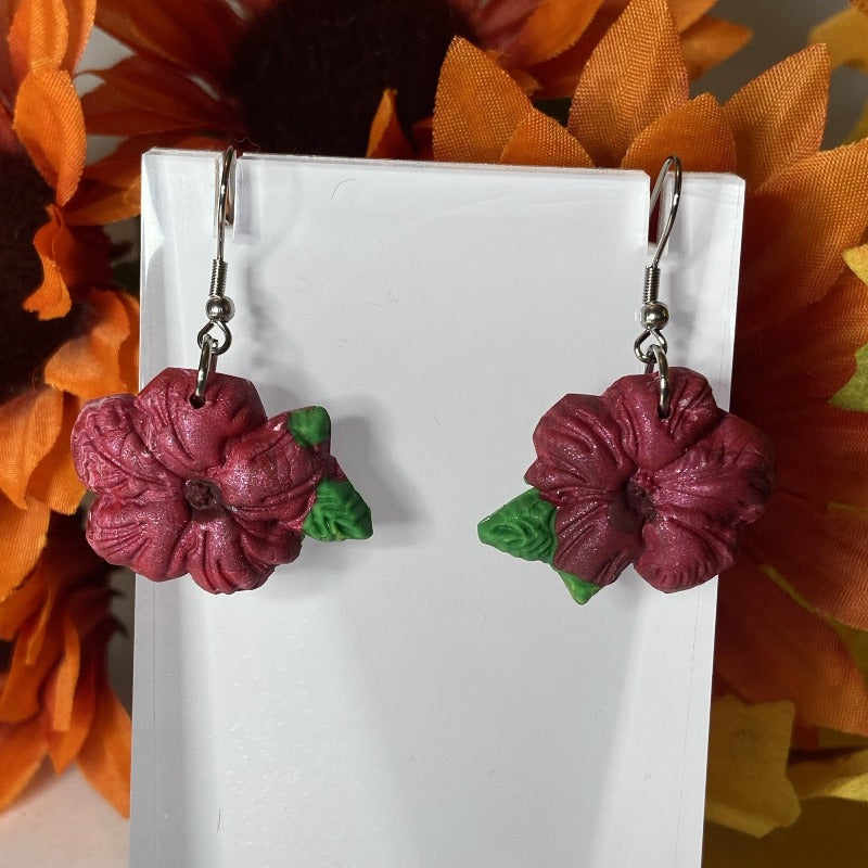 Poinsettia Dangle Earring