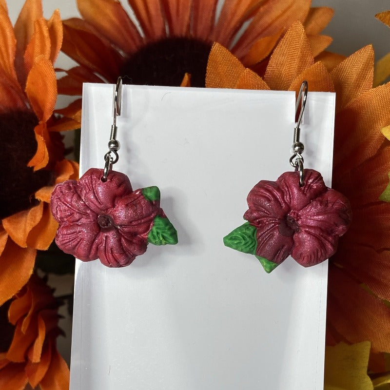 Poinsettia Dangle Earring